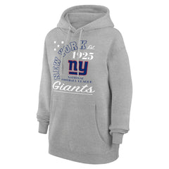 New York Giants Starter Unisex Arch Team Fleece Pullover Hoodie - Heather Gray - NFL