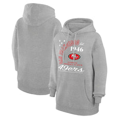 San Francisco 49ers Starter Unisex Arch Team Fleece Pullover Hoodie - Heather Gray - NFL