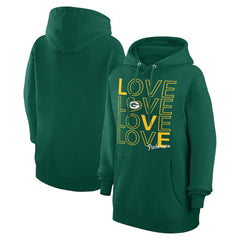 Green Bay Packers G-III 4Her by Carl Banks Women's Love Graphic Pullover Hoodie - Hunter Green - NFL
