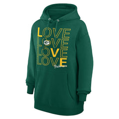 Green Bay Packers G-III 4Her by Carl Banks Women's Love Graphic Pullover Hoodie - Hunter Green - NFL