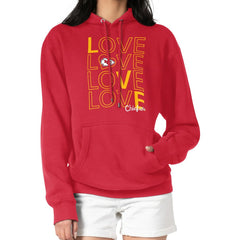 Kansas City Chiefs G-III 4Her by Carl Banks Women's Love Graphic Pullover Hoodie - Red - NFL