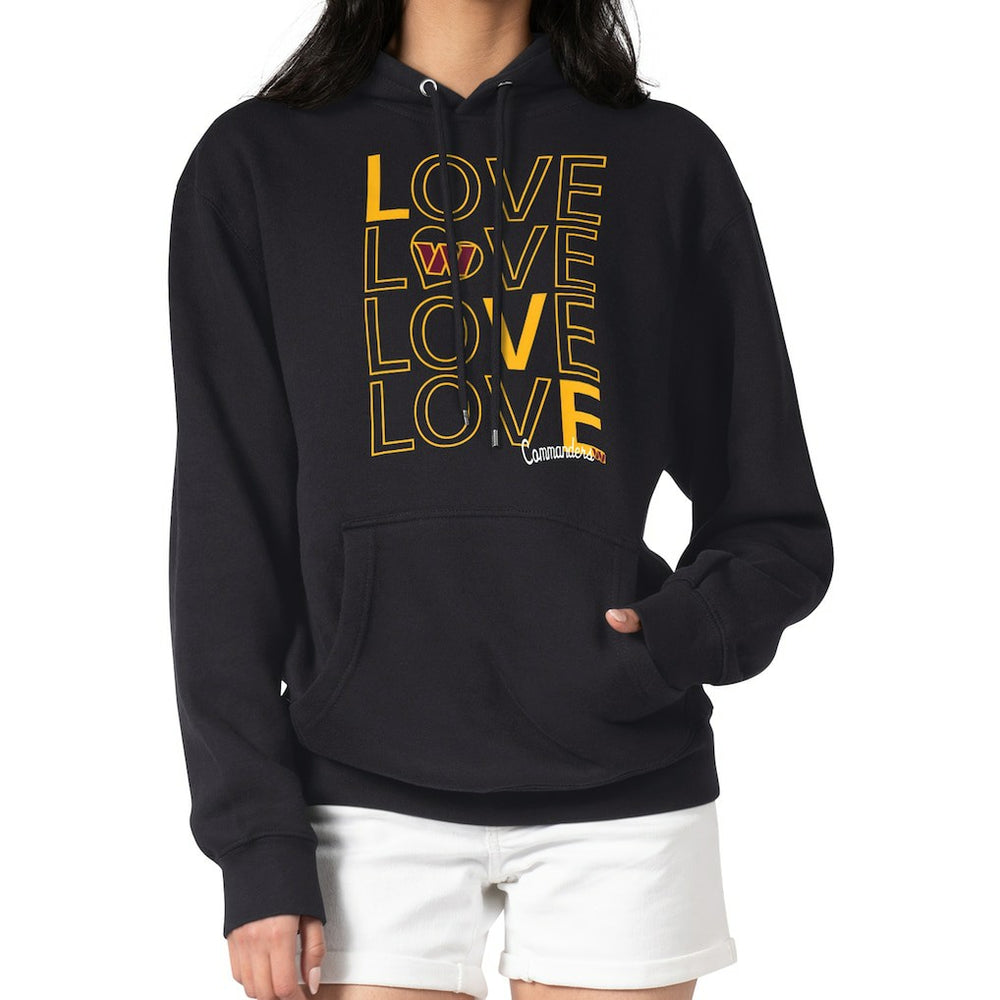 Washington Commanders G-III 4Her by Carl Banks Women's Love Graphic Pullover Hoodie - Black - NFL