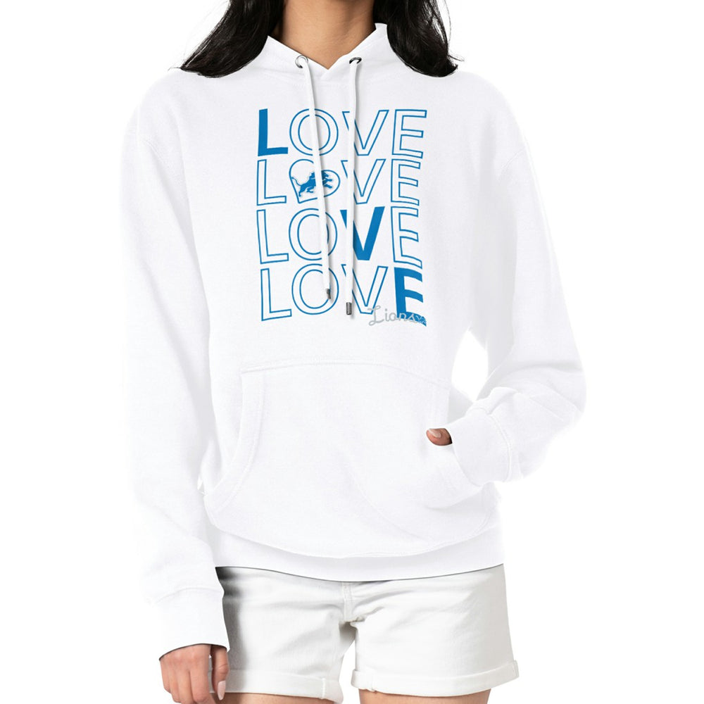 Detroit Lions G-III 4Her by Carl Banks Women's Love Graphic Pullover Hoodie - White - NFL