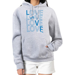 Detroit Lions G-III 4Her by Carl Banks Women's Love Graphic Pullover Hoodie - Heather Gray - NFL