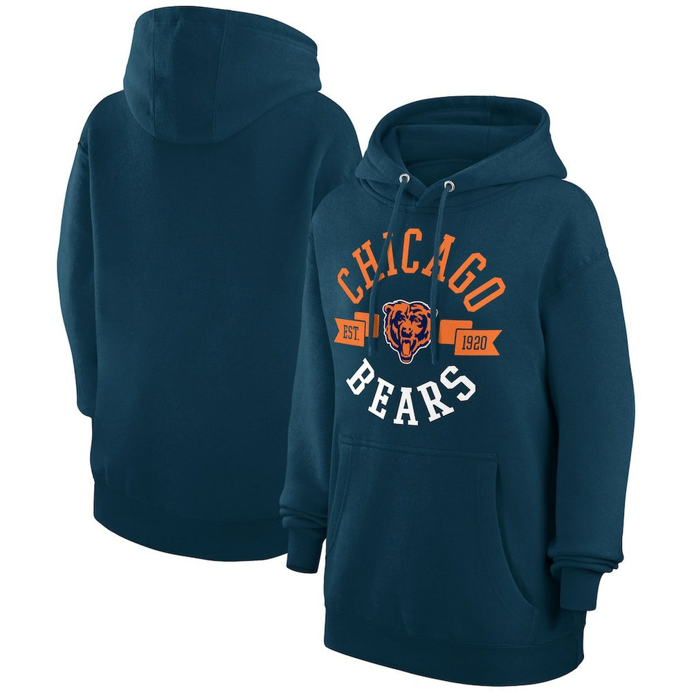 Chicago Bears G-III 4Her by Carl Banks Women's City Graphic Team Fleece Pullover Hoodie - Navy - NFL