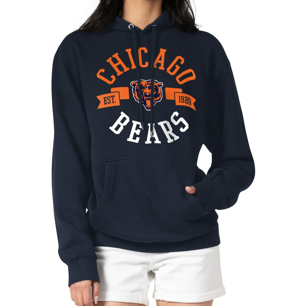 Chicago Bears G-III 4Her by Carl Banks Women's City Graphic Team Fleece Pullover Hoodie - Navy - NFL