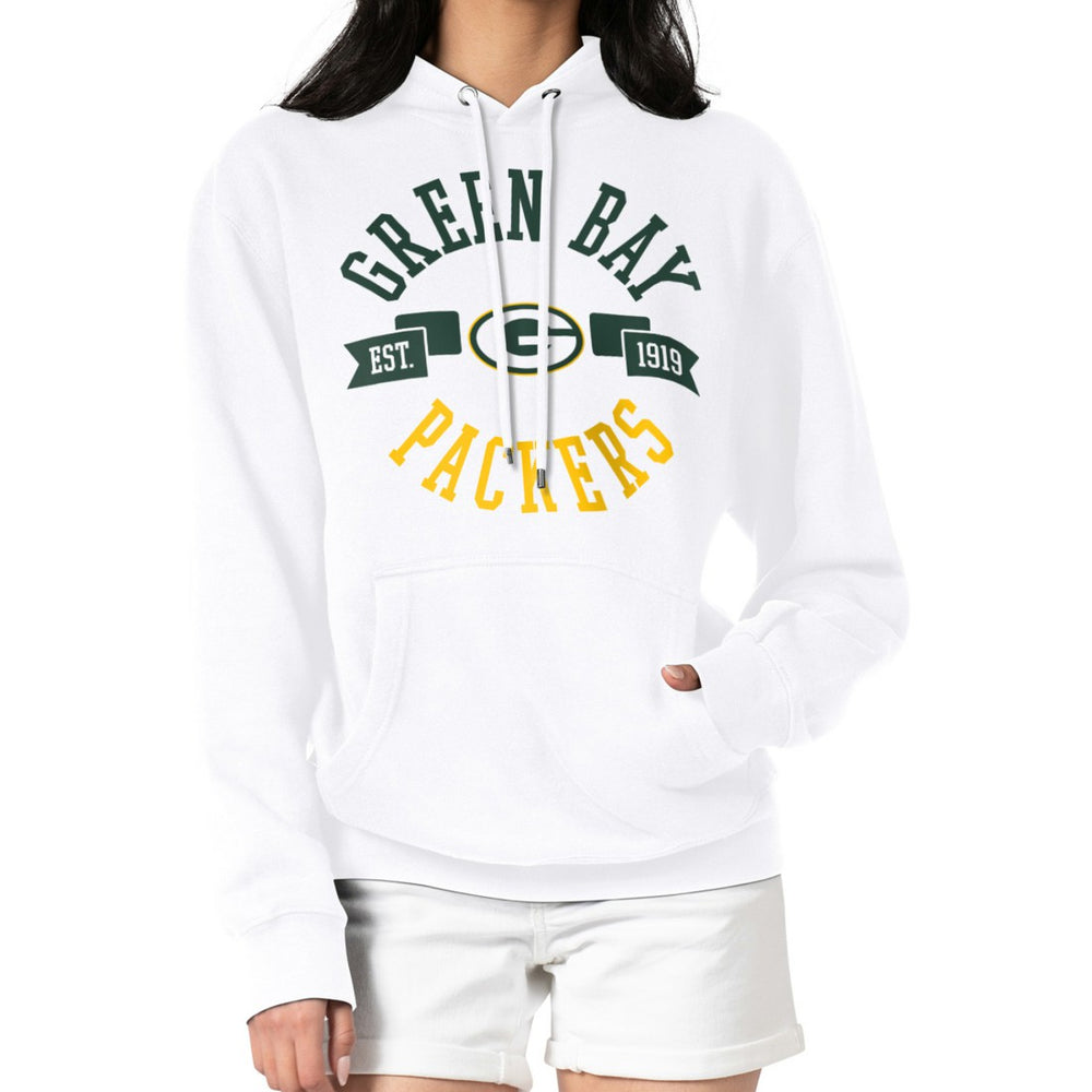 Green Bay Packers G-III 4Her by Carl Banks Women's City Graphic Team Fleece Pullover Hoodie - White - NFL
