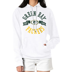 Green Bay Packers G-III 4Her by Carl Banks Women's City Graphic Team Fleece Pullover Hoodie - White - NFL