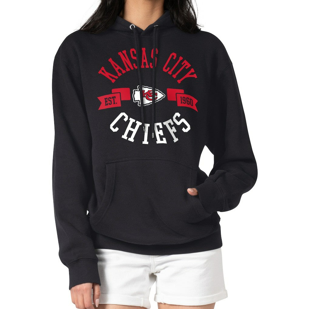 Kansas City Chiefs G-III 4Her by Carl Banks Women's City Graphic Team Fleece Pullover Hoodie - Black - NFL