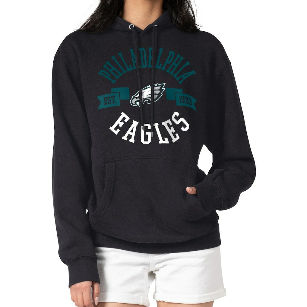 Philadelphia Eagles G-III 4Her by Carl Banks Women's City Graphic Team Fleece Pullover Hoodie - Black - NFL