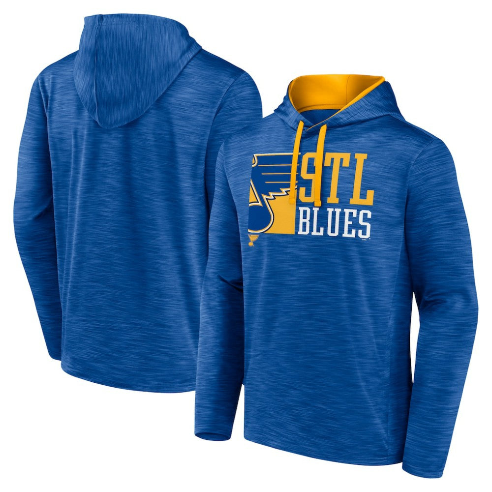 St. Louis Blues Fanatics Never Quit Pullover Hoodie - Blue | Fanatics near me