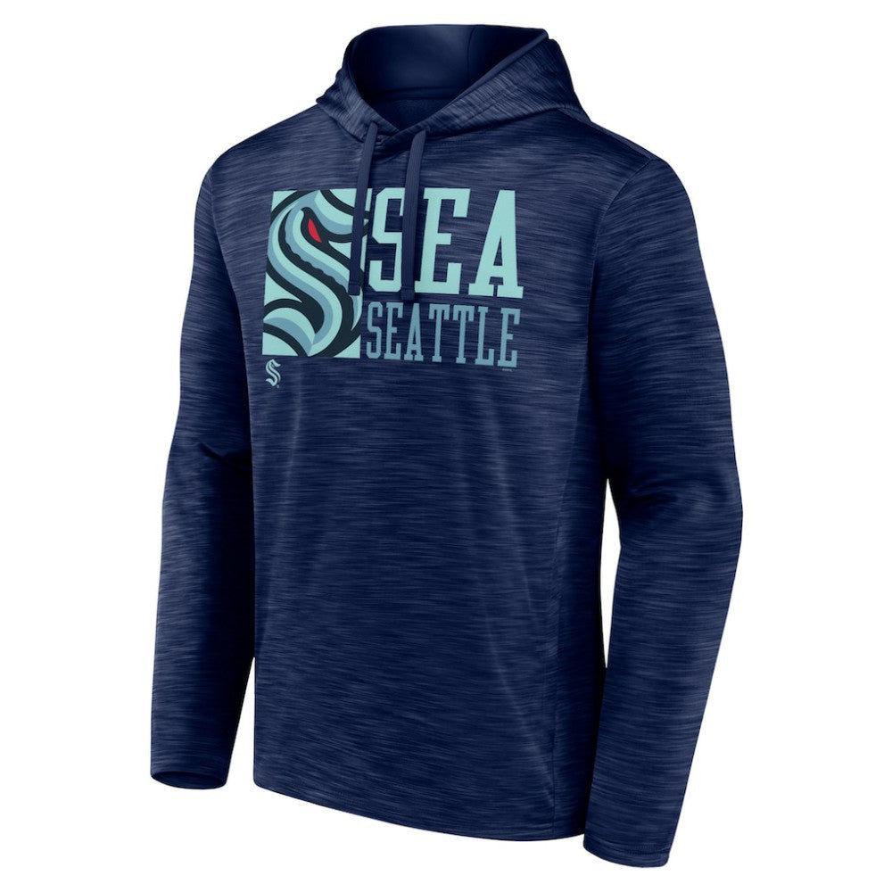 Seattle Kraken Fanatics Never Quit Pullover Hoodie - Deep Sea Blue | Fanatics discount