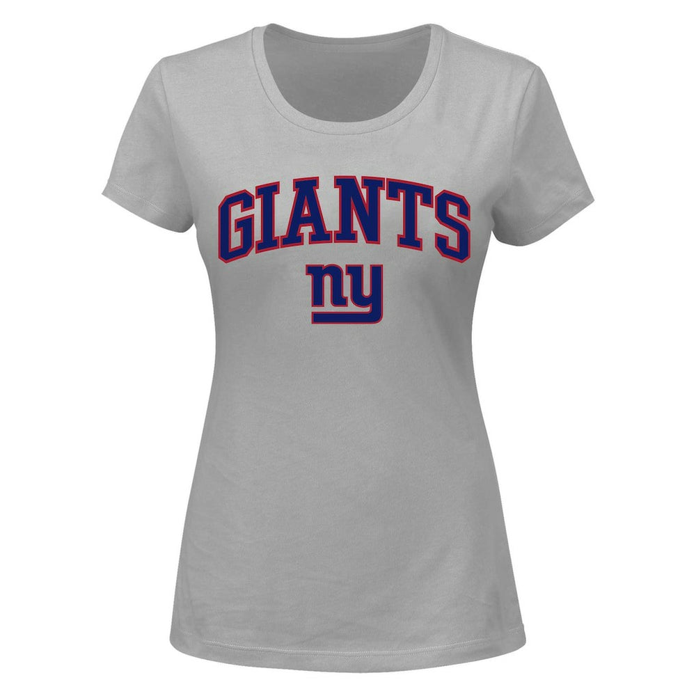 New York Giants Women's Plus Size Arch Over Logo T-Shirt - Heather Gray - Fanatics