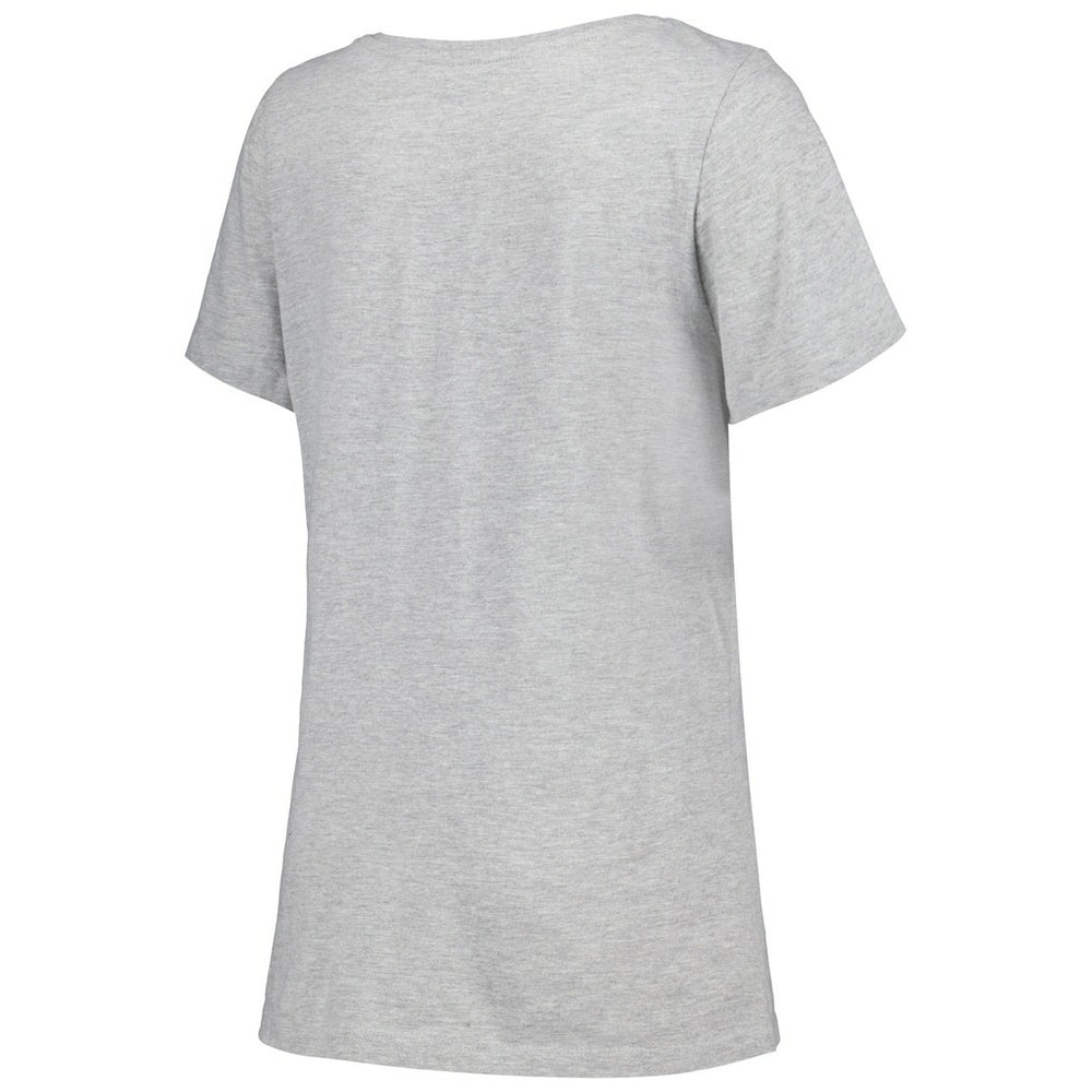Las Vegas Raiders Women's Plus Size Arch Over Logo T-Shirt - Heather Gray - Fanatics