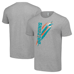 Miami Dolphins Starter Color Scratch T-Shirt - Heather Gray - NFL