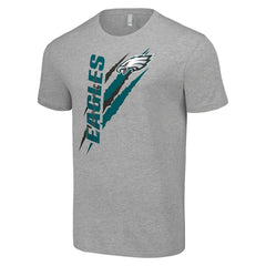 Philadelphia Eagles Starter Color Scratch T-Shirt - Heather Gray - NFL