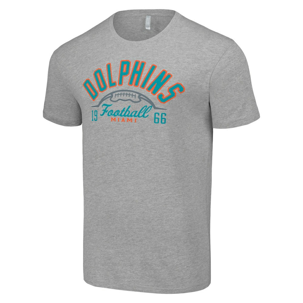 Miami Dolphins Starter Half Ball Team T-Shirt - Heather Gray - NFL