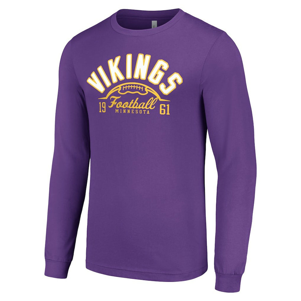 Minnesota Vikings Starter Half Ball Team Long Sleeve T-Shirt - Purple - NFL