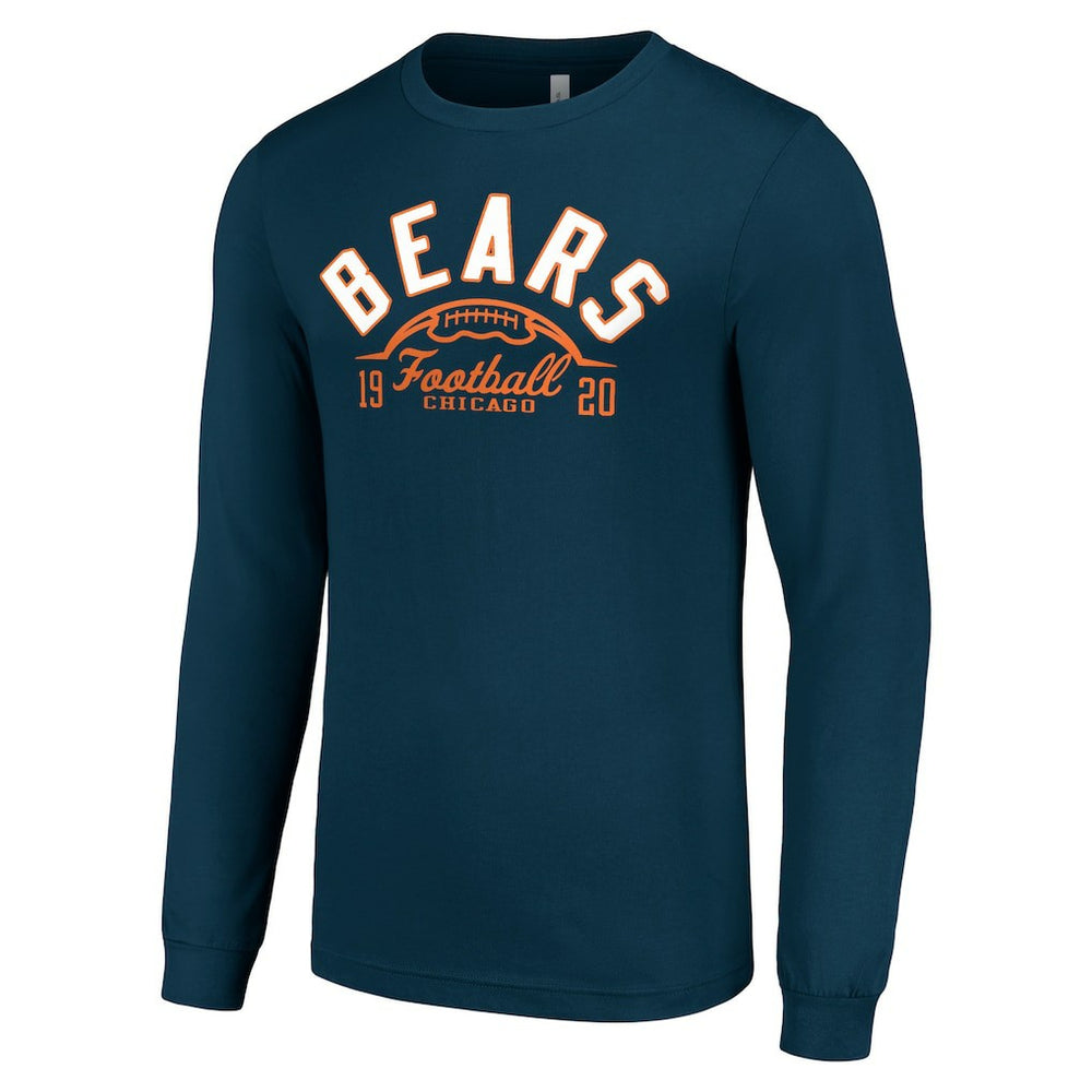 Chicago Bears Starter Half Ball Team Long Sleeve T-Shirt - Navy - NFL