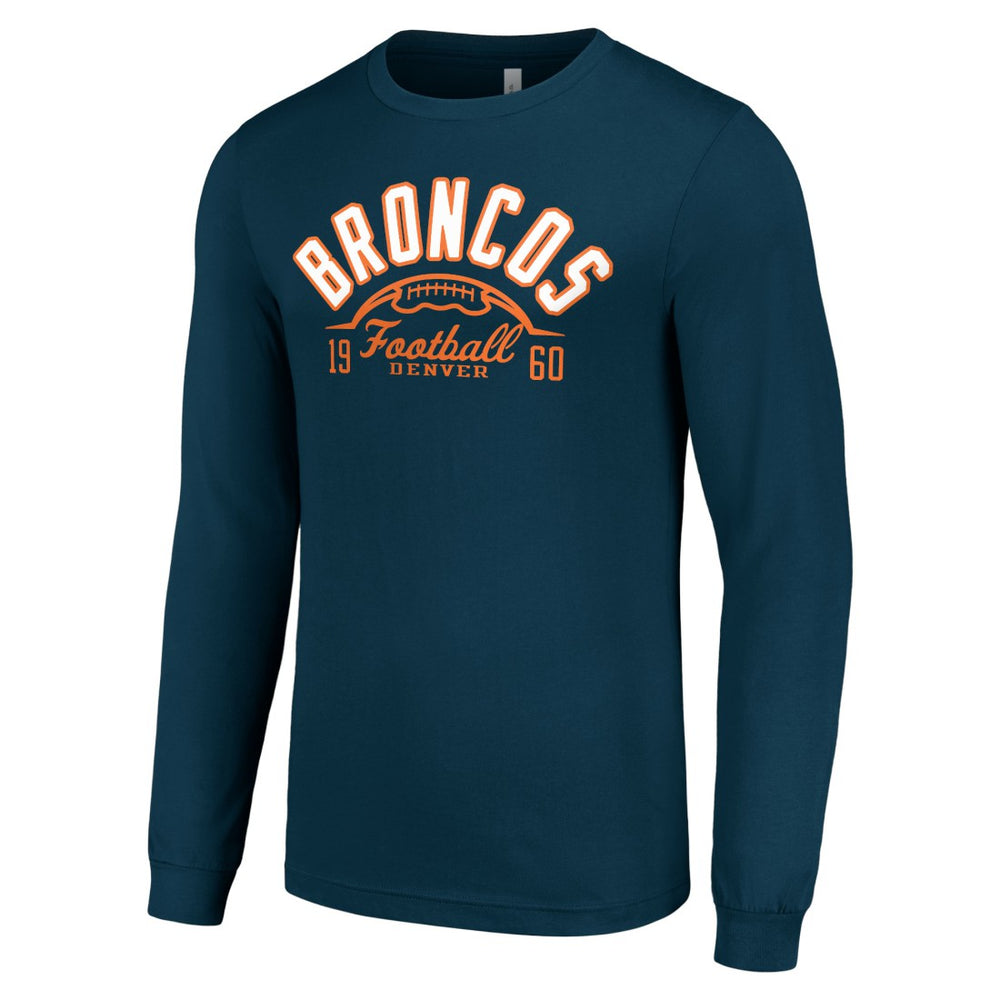 Denver Broncos Starter Half Ball Team Long Sleeve T-Shirt - Navy - NFL