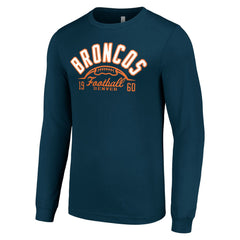 Denver Broncos Starter Half Ball Team Long Sleeve T-Shirt - Navy - NFL