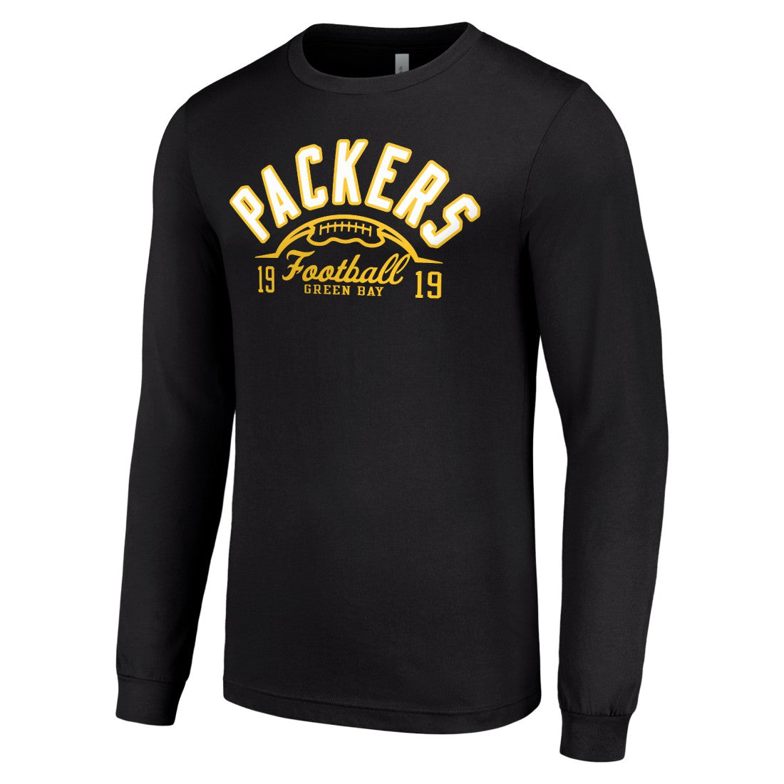 Green Bay Packers Starter Half Ball Team Long Sleeve T-Shirt - Black - NFL