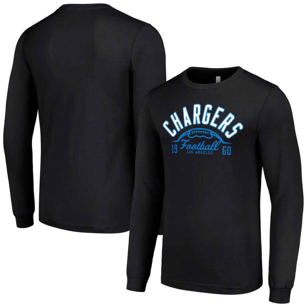 Los Angeles Chargers Starter Half Ball Team Long Sleeve T-Shirt - Black - NFL