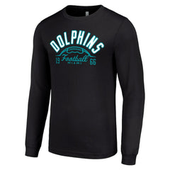 Miami Dolphins Starter Half Ball Team Long Sleeve T-Shirt - Black - NFL