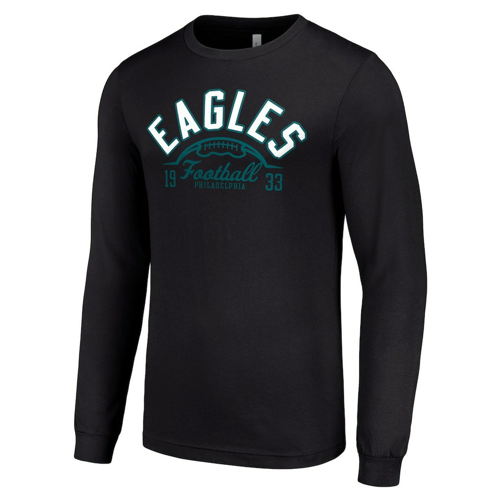 Philadelphia Eagles Starter Half Ball Team Long Sleeve T-Shirt - Black - NFL