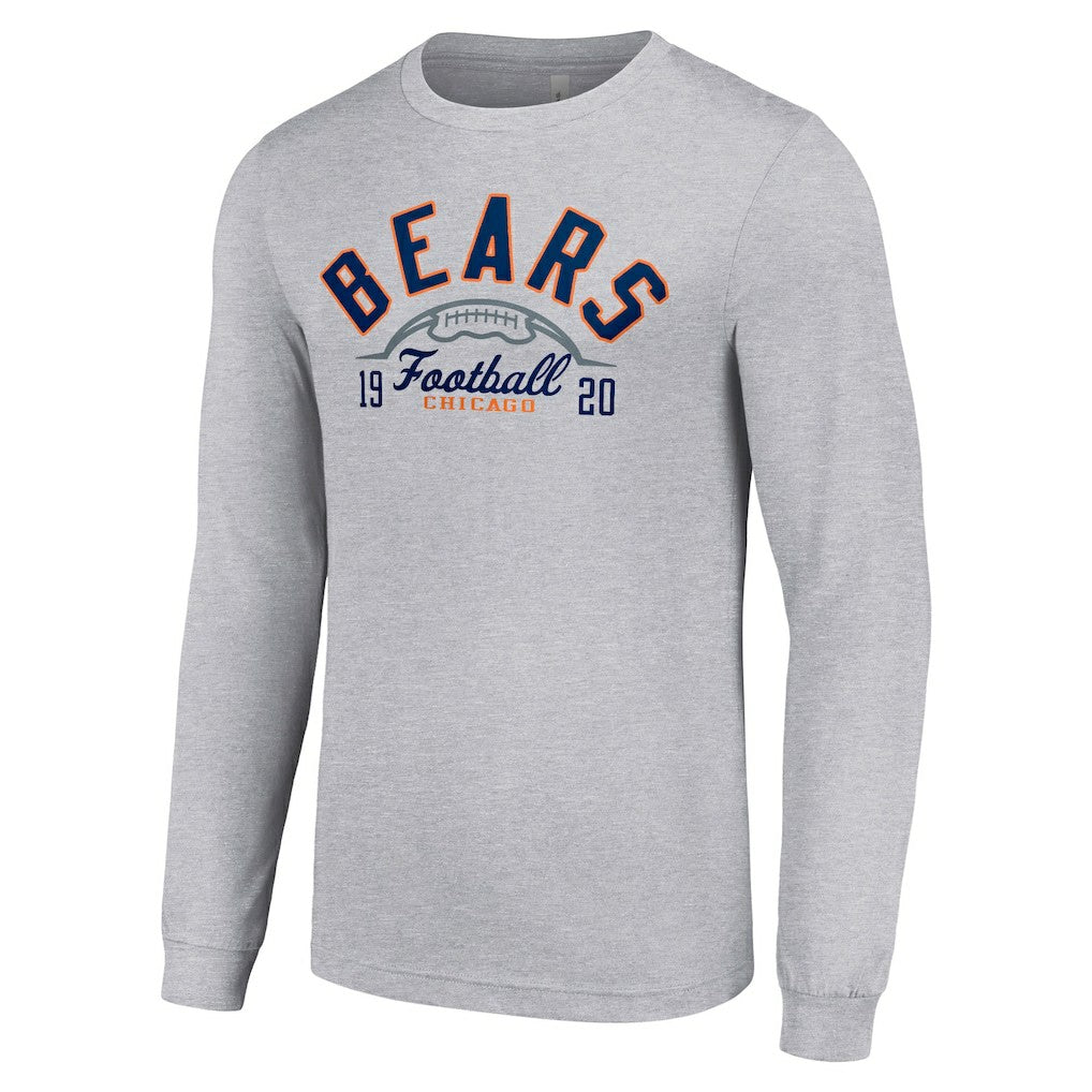 Chicago Bears Starter Half Ball Team Long Sleeve T-Shirt - Heather Gray - NFL