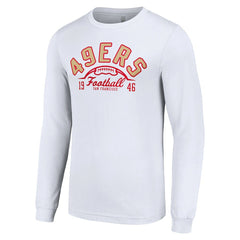 San Francisco 49ers Starter Half Ball Team Long Sleeve T-Shirt - White - NFL