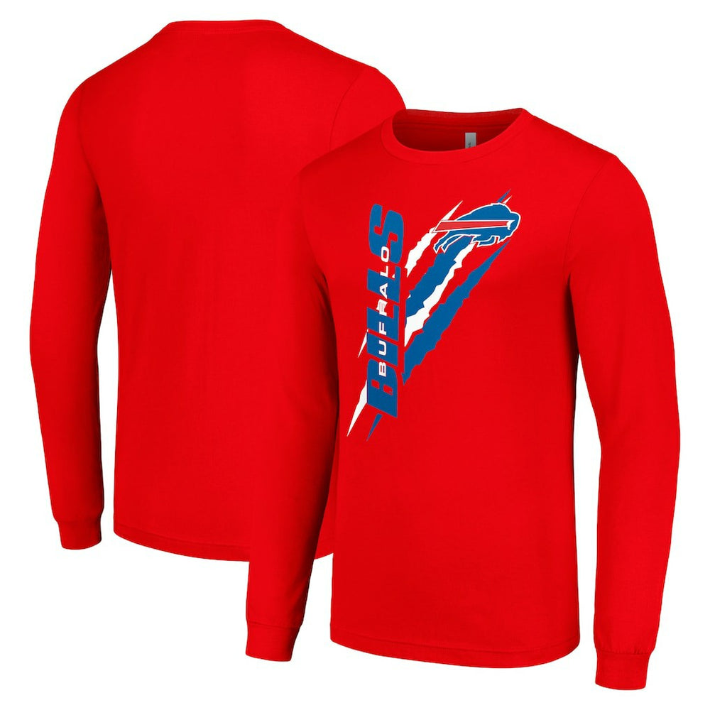 Buffalo Bills Starter Color Scratch Long Sleeve T-Shirt - Red - NFL