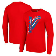 Buffalo Bills Starter Color Scratch Long Sleeve T-Shirt - Red - NFL
