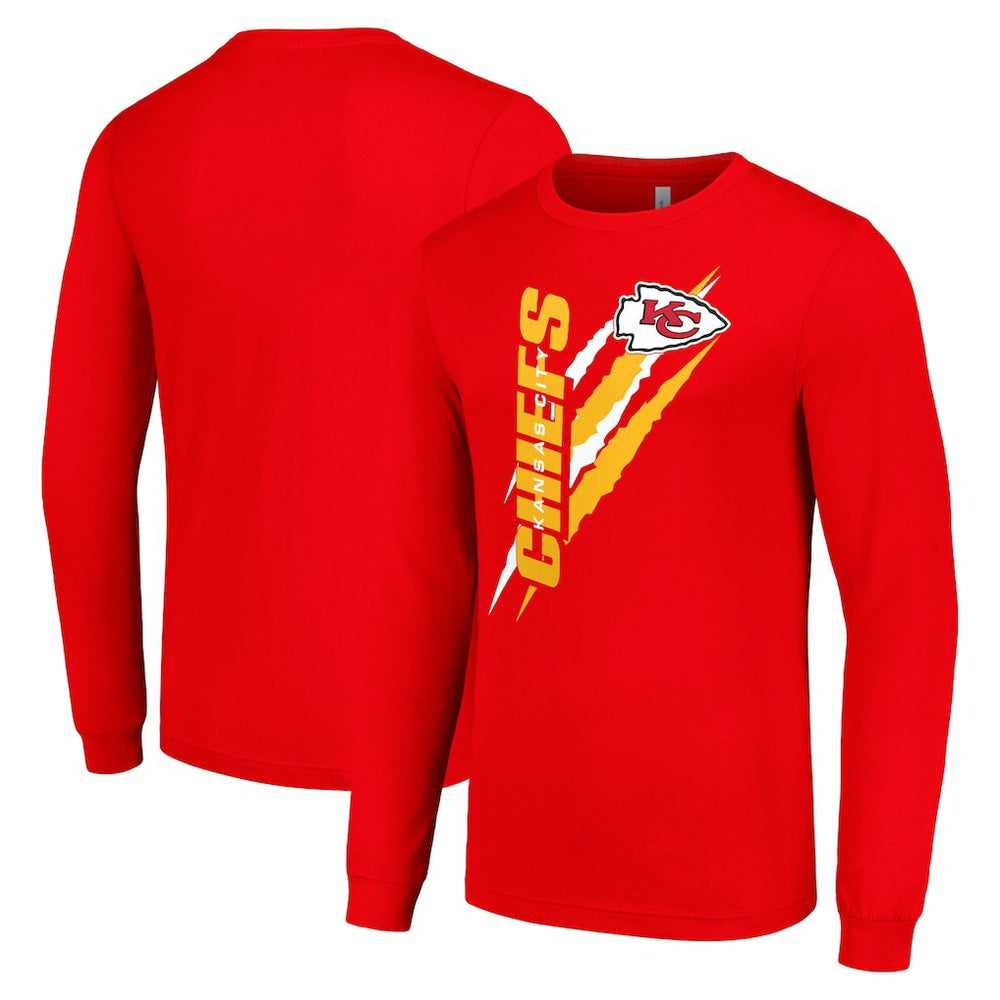 Kansas City Chiefs Starter Color Scratch Long Sleeve T-Shirt - Red - NFL