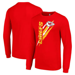 Kansas City Chiefs Starter Color Scratch Long Sleeve T-Shirt - Red - NFL