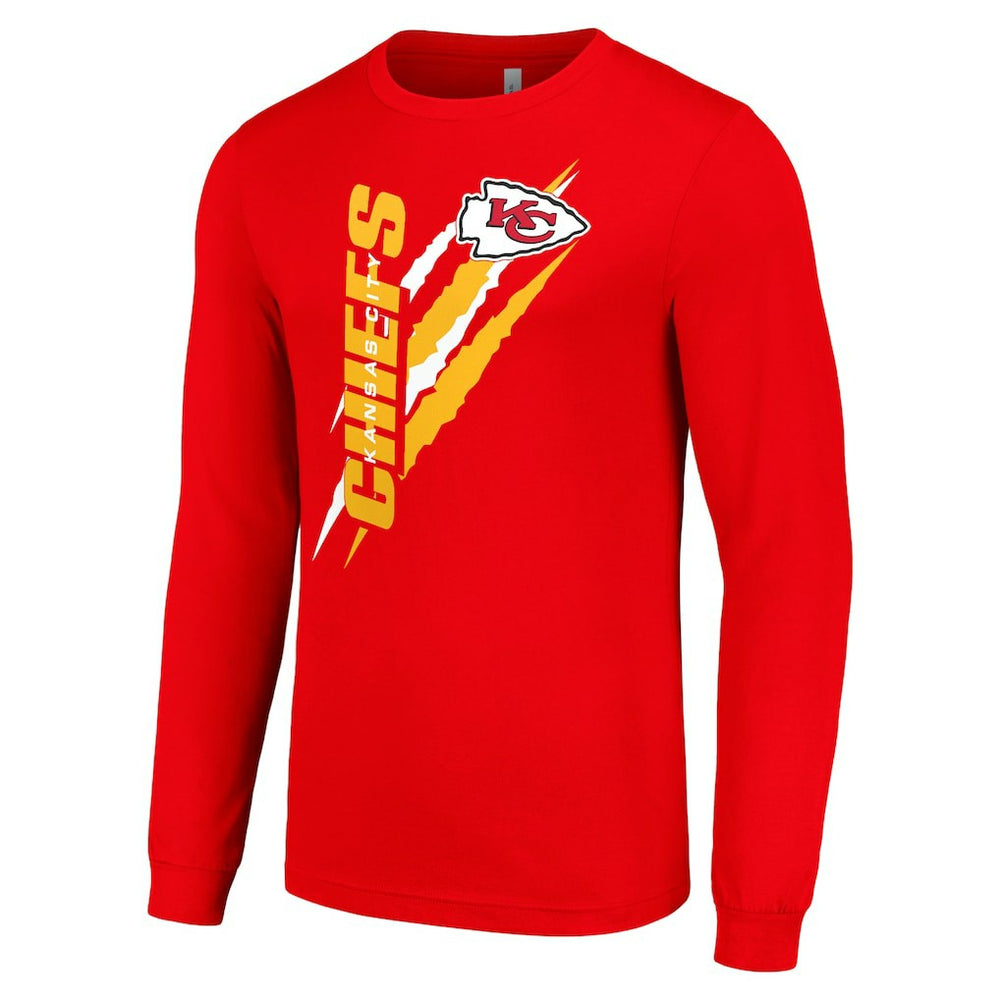 Kansas City Chiefs Starter Color Scratch Long Sleeve T-Shirt - Red - NFL