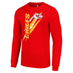 Kansas City Chiefs Starter Color Scratch Long Sleeve T-Shirt - Red - NFL