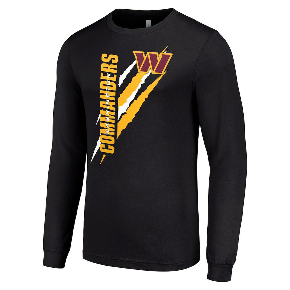 Washington Commanders Starter Color Scratch Long Sleeve T-Shirt - Black - NFL