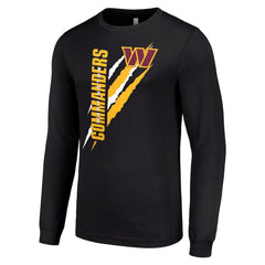 Washington Commanders Starter Color Scratch Long Sleeve T-Shirt - Black - NFL
