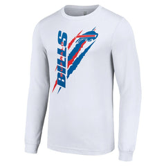 Buffalo Bills Starter Color Scratch Long Sleeve T-Shirt - White - NFL