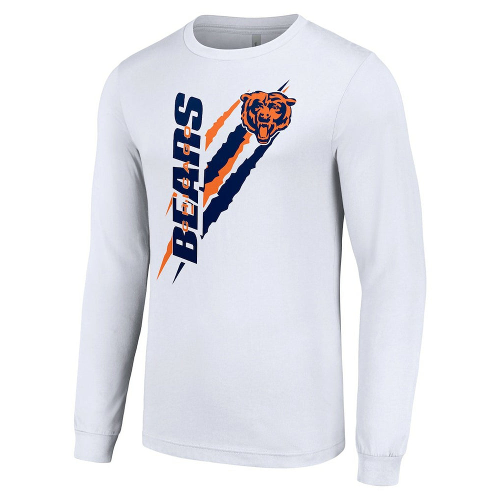 Chicago Bears Starter Color Scratch Long Sleeve T-Shirt - White - NFL