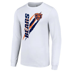 Chicago Bears Starter Color Scratch Long Sleeve T-Shirt - White - NFL