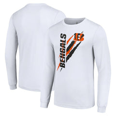 Cincinnati Bengals Starter Color Scratch Long Sleeve T-Shirt - White - NFL