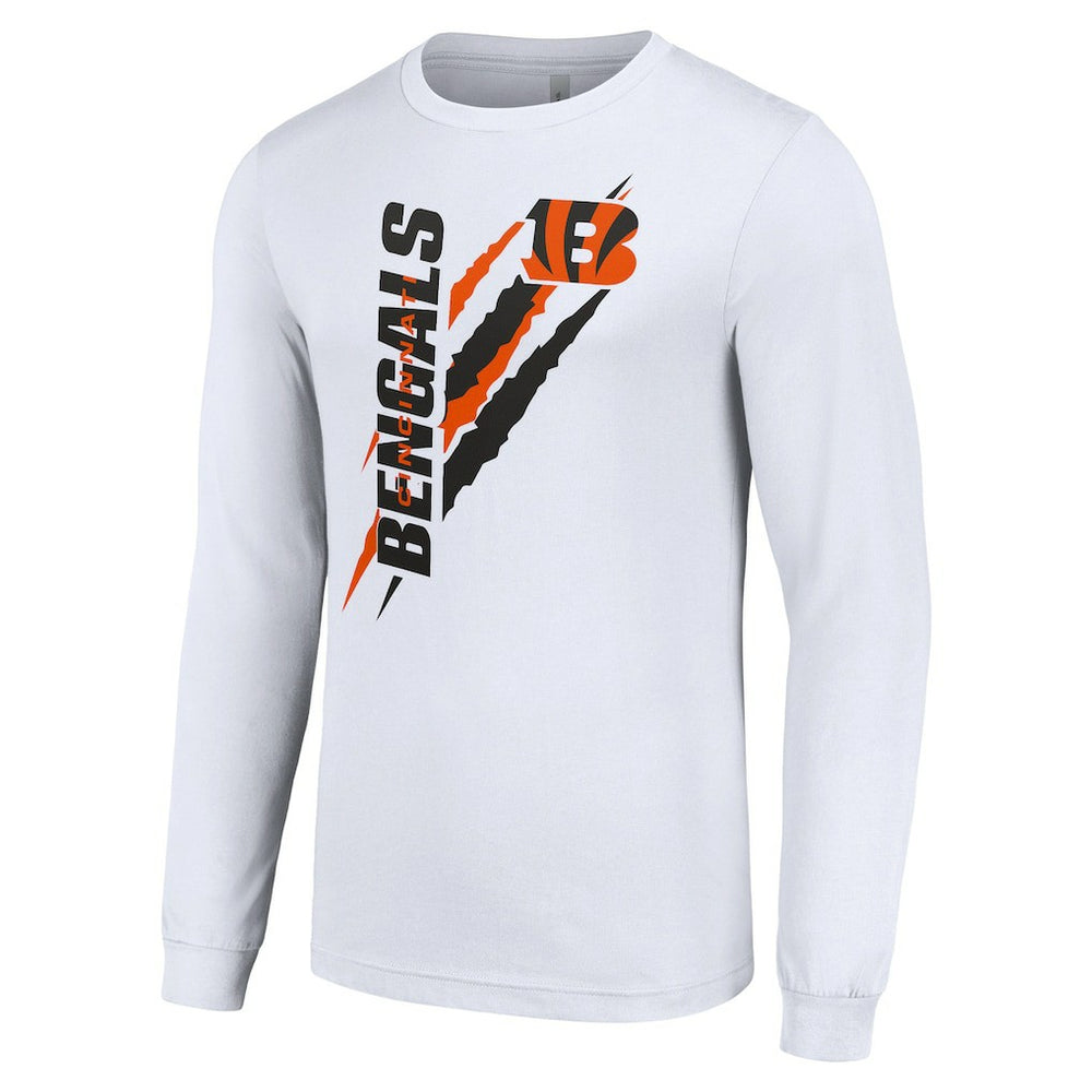 Cincinnati Bengals Starter Color Scratch Long Sleeve T-Shirt - White - NFL