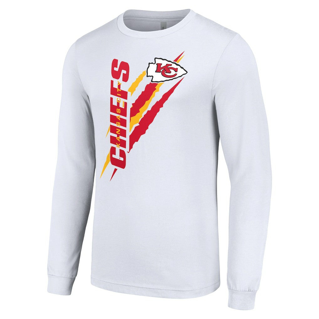 Kansas City Chiefs Starter Color Scratch Long Sleeve T-Shirt - White - NFL