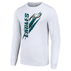 Philadelphia Eagles Starter Color Scratch Long Sleeve T-Shirt - White - NFL