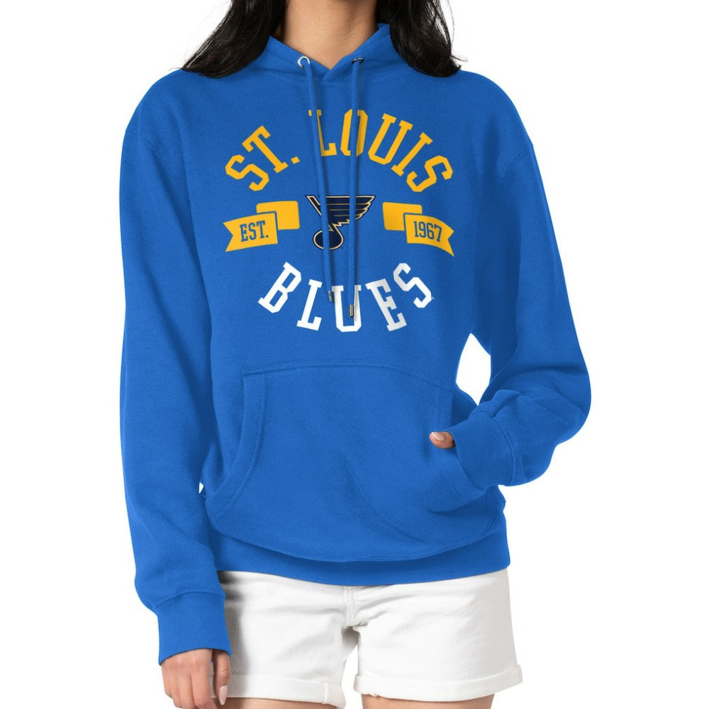 St. Louis Blues G-III 4Her by Carl Banks Women's City Graphic Fleece Pullover Hoodie - Blue | NHL Lifestyle