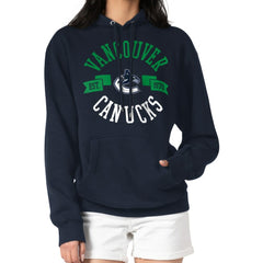 Vancouver Canucks G-III 4Her by Carl Banks Women's City Graphic Fleece Pullover Hoodie - Navy | NHL Clearance
