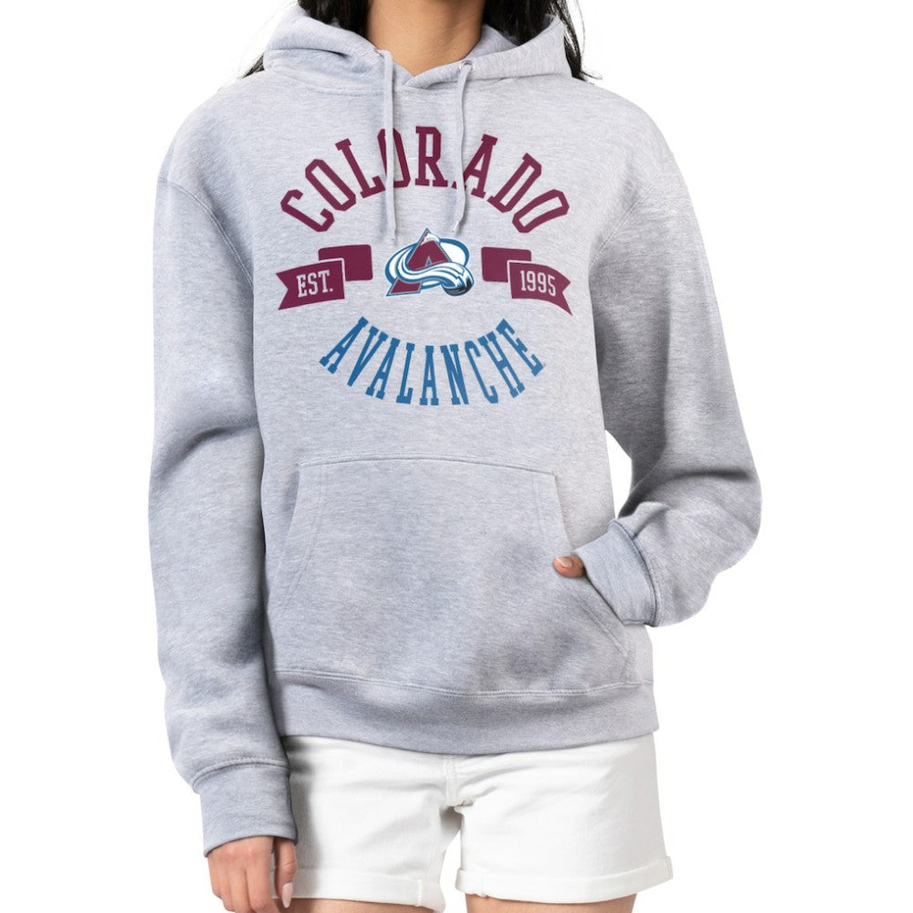 Colorado Avalanche G-III 4Her by Carl Banks Women's City Graphic Fleece Pullover Hoodie - Heather Gray | NHL on sale