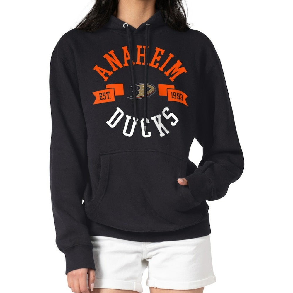 Anaheim Ducks G-III 4Her by Carl Banks Women's City Graphic Fleece Pullover Hoodie - Black | NHL Clearance